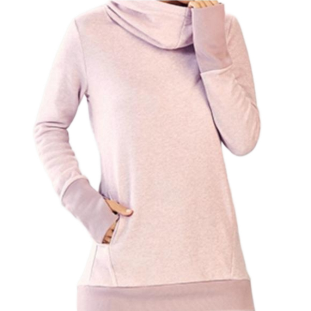 Fabletics | New Light Pink Zaylee Fleece Hoodie with Kangaroo Pocket - XL